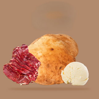 Lepina sa kajmakom i suhim mesom