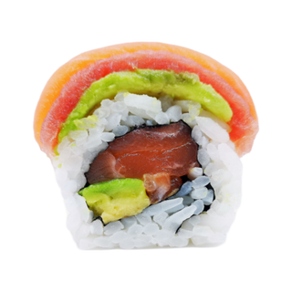 50- Rainbow sake roll - 8 pezzi