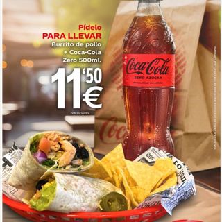 PACK BURRITO, NACHOS Y BEBIDA