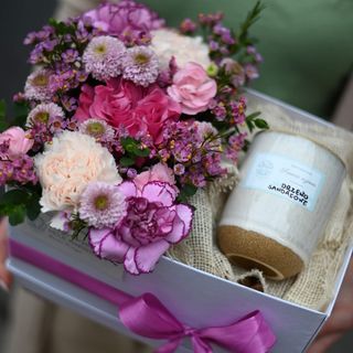 Flowerbox ze świecą