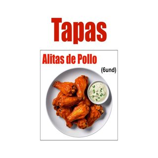 Tapa Alitas De Pollo (6 Uds.)