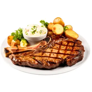 Plato De Chuleta De Ternera