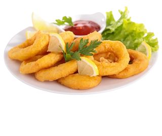 Inele de calamar pane