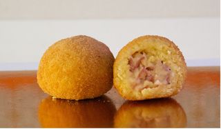 Arancino burro e prosciutto