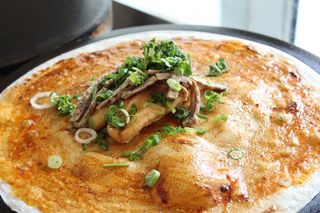 Crepes con preparato di carne