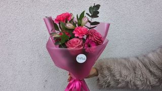 Bukiet Amarantowy z kwiatów mieszanych