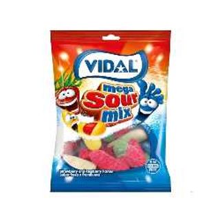 Gomas Mega Sortido Acido - Vidal 90g