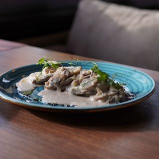 Медальоны на гриле с грибами 