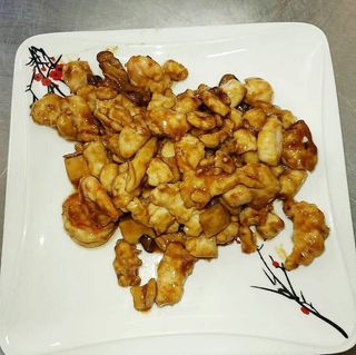 60. Pollo gamberi e bambù