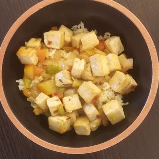 Donburi tofu piccante