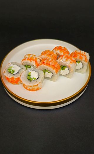 Філадельфія з тигровою креветкою (260г)-8шт