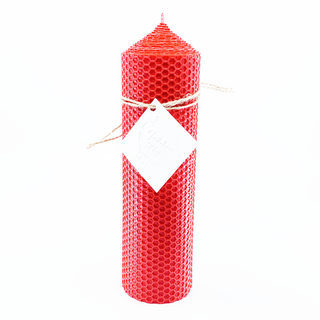Lumanare ceara naturala H21xD7 cm  Red
