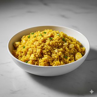 96 - Riso saltato al curry e uova 咖喱炒饭