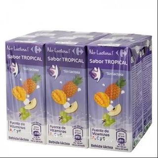 Zumo de Fruta y Leche Carrefour sin Lactosa 6 Uds. de 20 Cl.