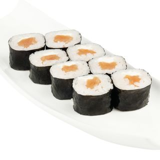 Мини роллы с лососем