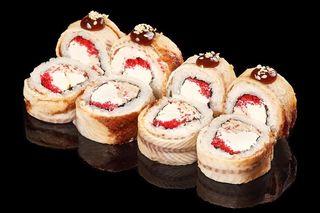 Рол Філадельфія з вугрем та крабом (8шт/270г)