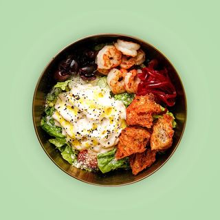 Caesar Salad With Prawns