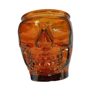 Bicchiere teschio arancione