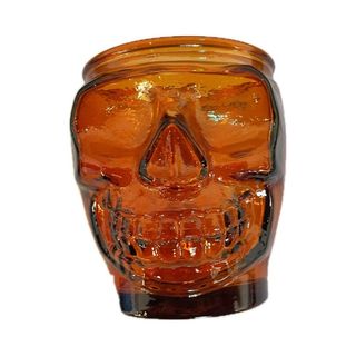 Bicchiere teschio arancione