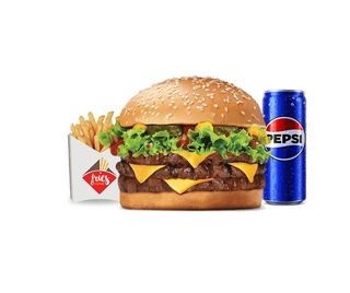 Veliki Triple Burger + srednji pomfrit + Pepsi 0.33l