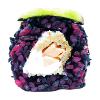 117- Black Philadelphia sake fry roll - 4 pezzi