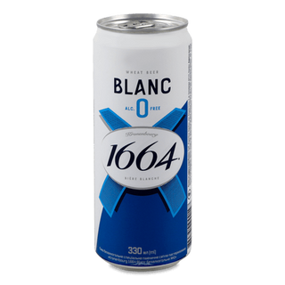 Пиво Kronenbourg 1664 Blanc світле безалкогольне з/б (0,33л)