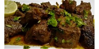 Mutton Liver Wet Fry