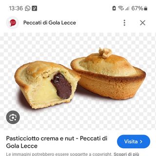 Pasticciotto crema e cioccolato