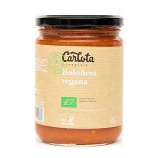 Salsa Boloñesa Vegana Ecológica Carlota sin Gluten Tarro 425 Gr.