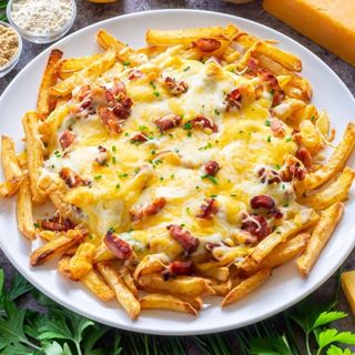 Patata Con jamon y Queso mozerella 