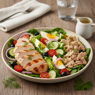 Salata cu ton si piept de pui