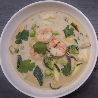 Curri Verde Thai De Colas De Gambón