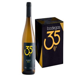Botella de vino blanco Afrutado bodega 35 (75 cl.)