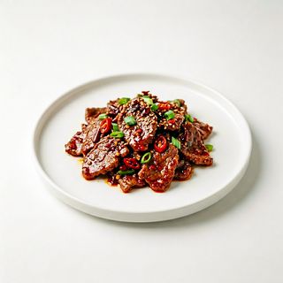 Ternera Con Salsa Picante