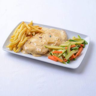 Pechuga De Pollo Con Manzana