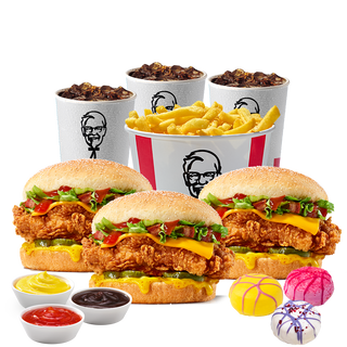 Чизбургер Де Люкс Комбо для компании