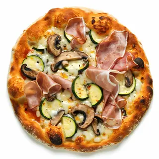 Pizza bianca più che buona al piatto