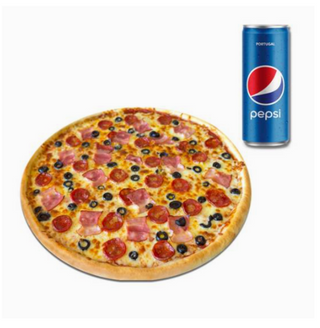 Portuguesa Pequena 23cm + Oferta Bebida 33cl