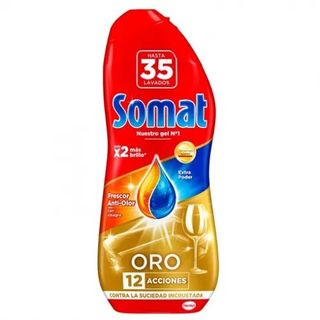 Gel Lavavajillas Frescor Anti-Olor Vinagre Oro Somat 35 Lv.
