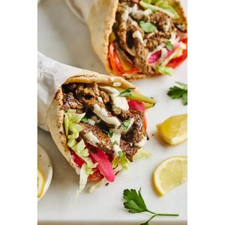 Beef Suya Shawarma without Sausage