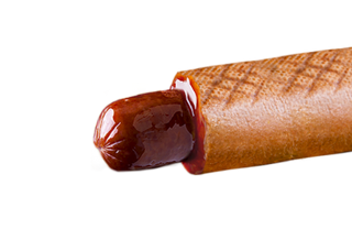 Хот-дог Ковбаска Салямі (темна булка)