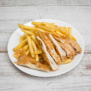 Pollo Frito Con Patatas