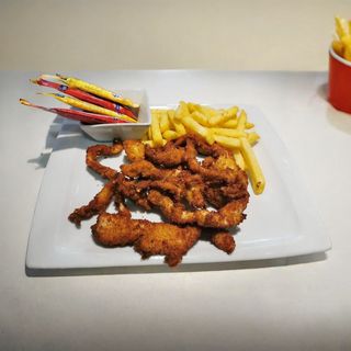 Tiras de pollo crujiente