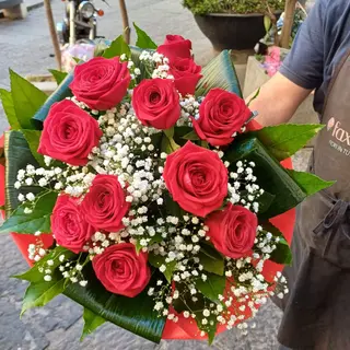 Romantico Bouquet di rose rosse