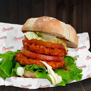 Hamburguesa Doble Pollo Crispy 