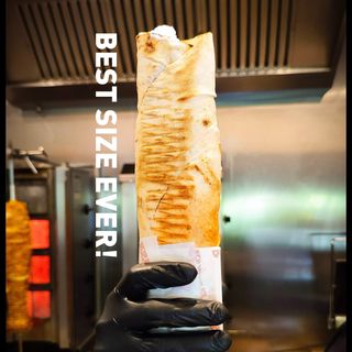 Super Mega Rollo Kebab Chlebek Pita 50 CM Samo Mięso