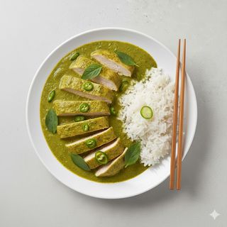 Kurczak w sosie curry zielonym 500g