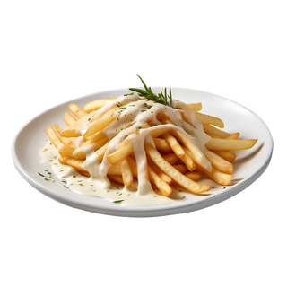 Patatas con salsa de queso