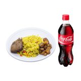 Fried rice with beef & Coke