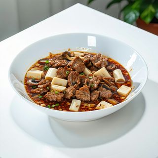 Carne de porc cu bambus si zbarciogi (iute)